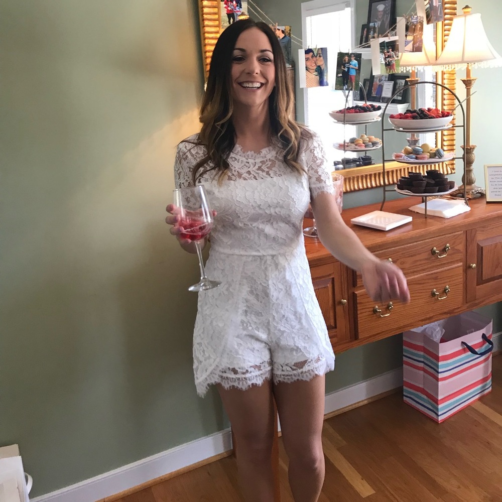 White lace romper